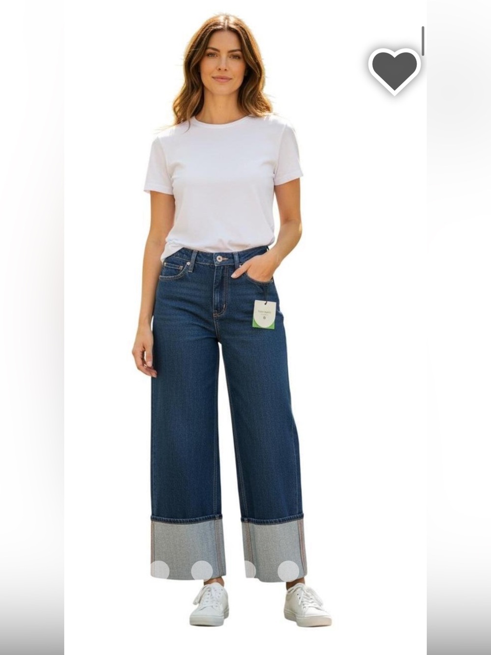 kate spade x Target collaboration Dark Blue Wide-Leg Cuffed Jeans  NWT